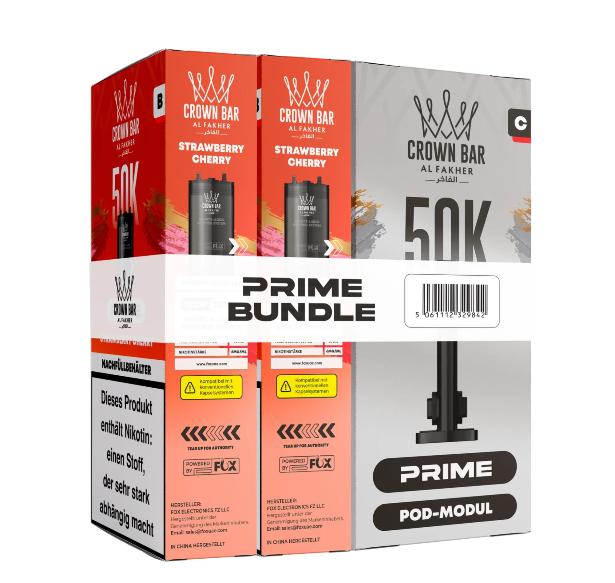 Al Fakher 50K Hypermax Prime Pod Bundle Strawberry Cherry