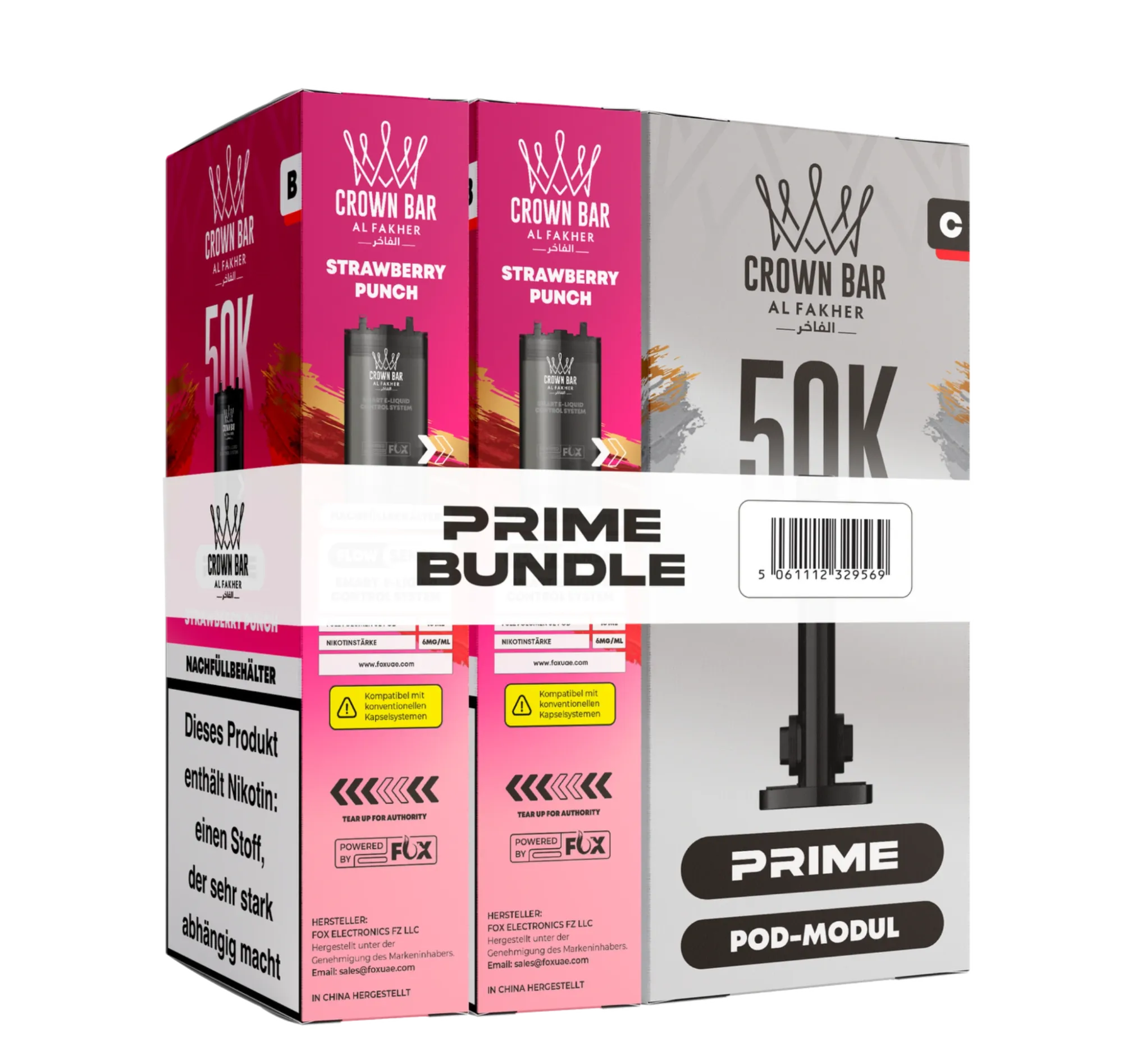Al Fakher 50K Hypermax Prime Pod Bundle Strawberry Punch