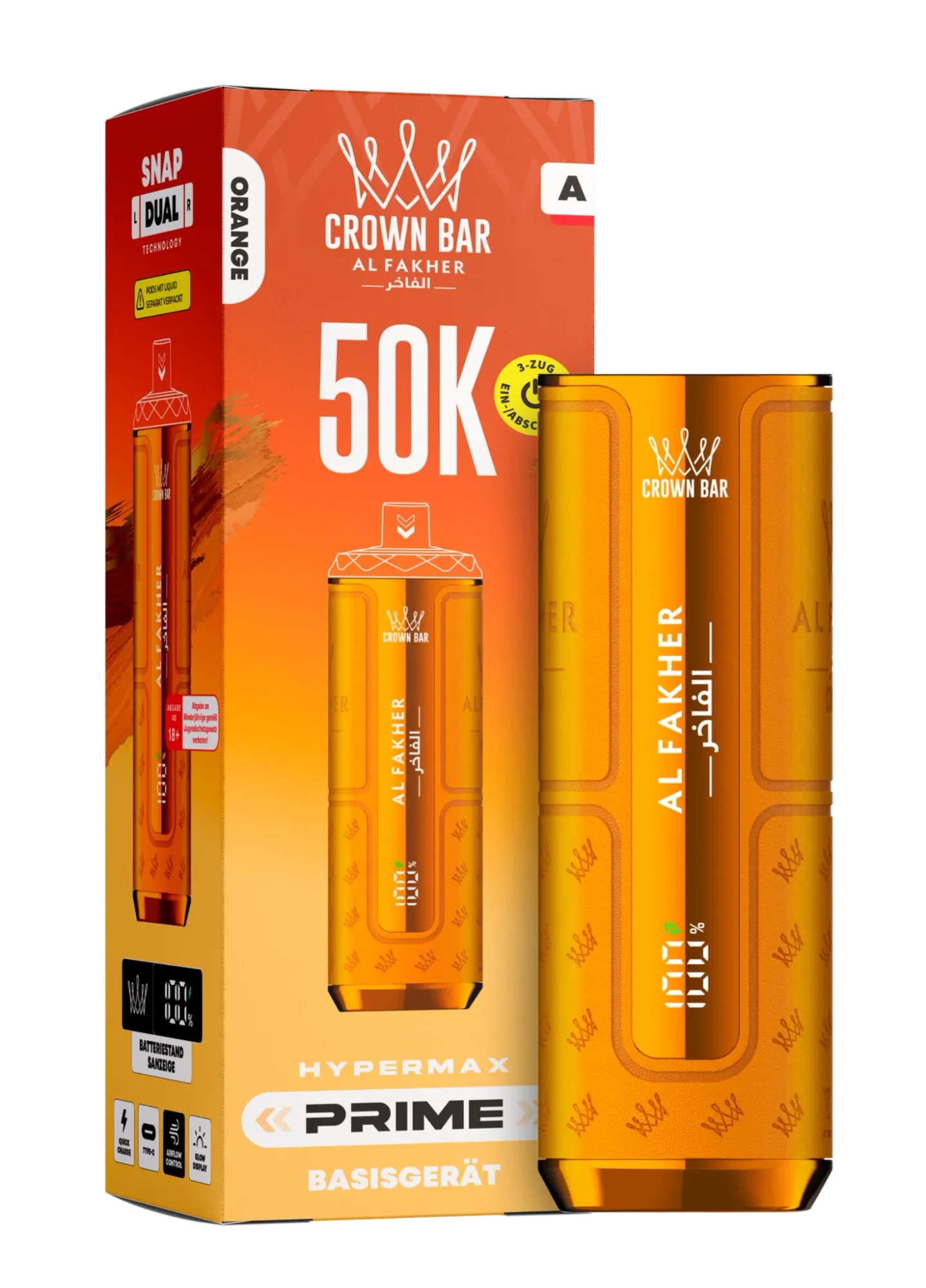 Al Fakher 50K Hypermax Prime Akkuträger Orange