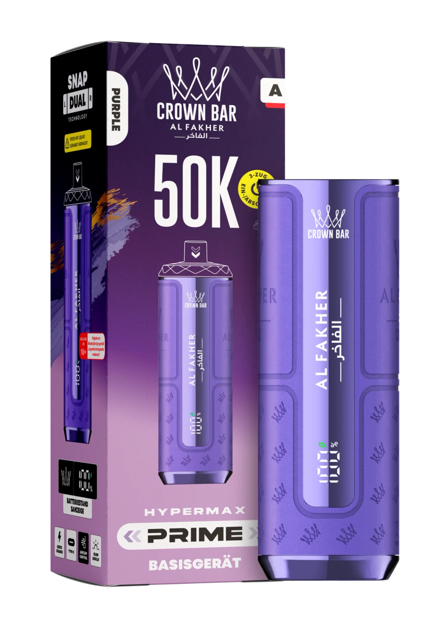 Al Fakher 50K Hypermax Prime Akkuträger Purple