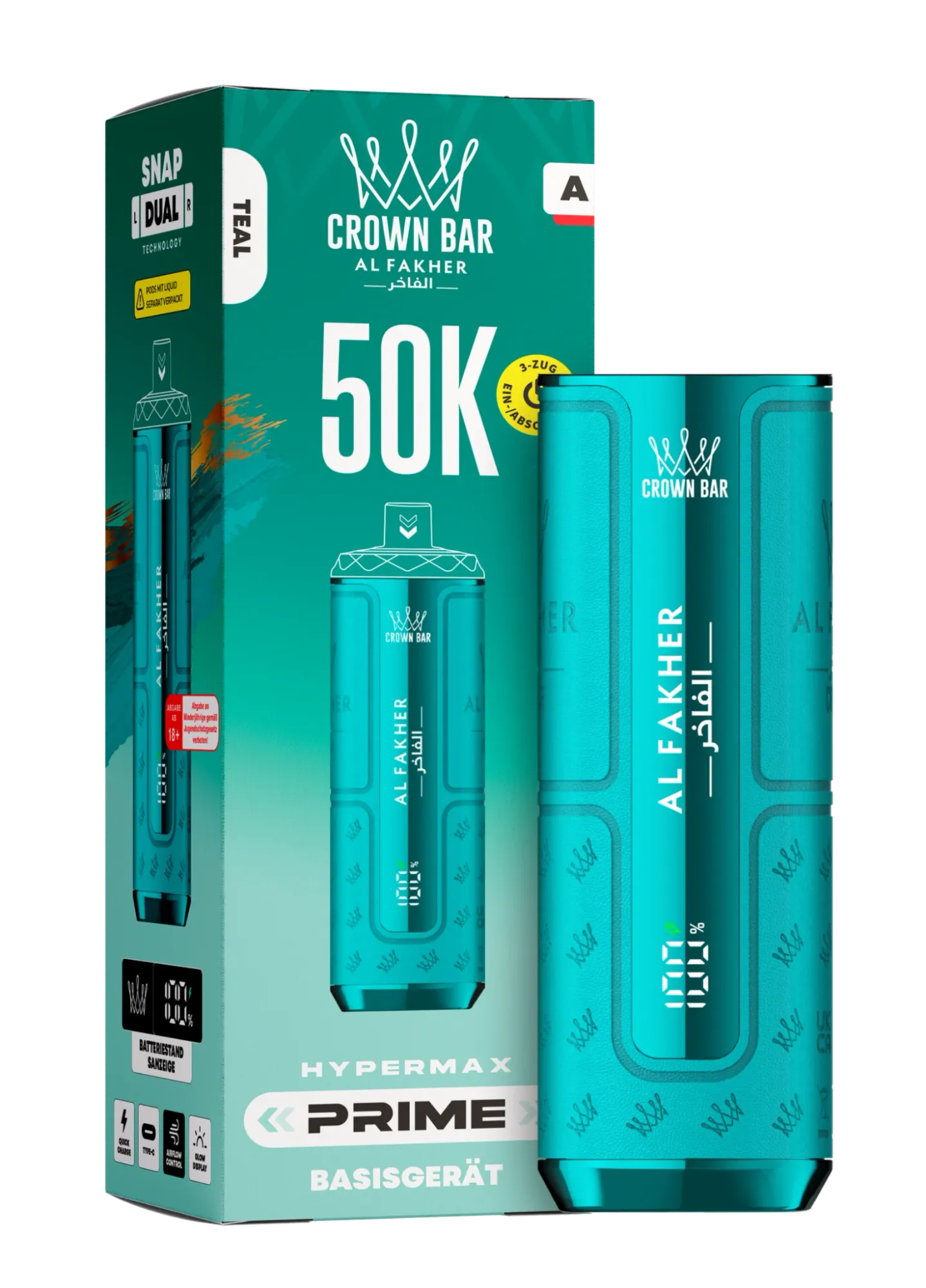 Al Fakher 50K Hypermax Prime Akkuträger Teal