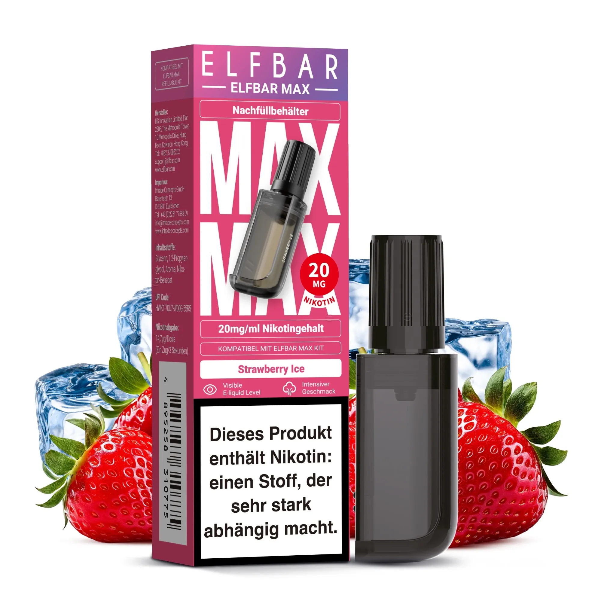 Elfbar Max Pods Strawberry Ice